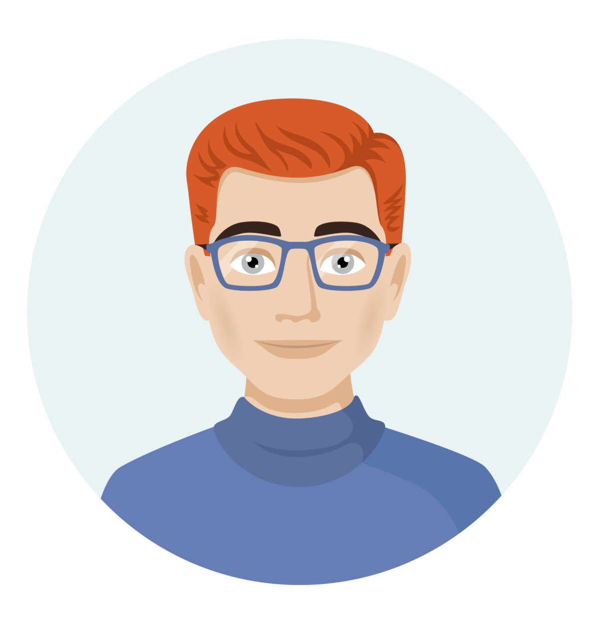 male-avatar-portrait-of-a-young-man-with-glasses-illustration-of-male-character-in-modern-color-style-vector